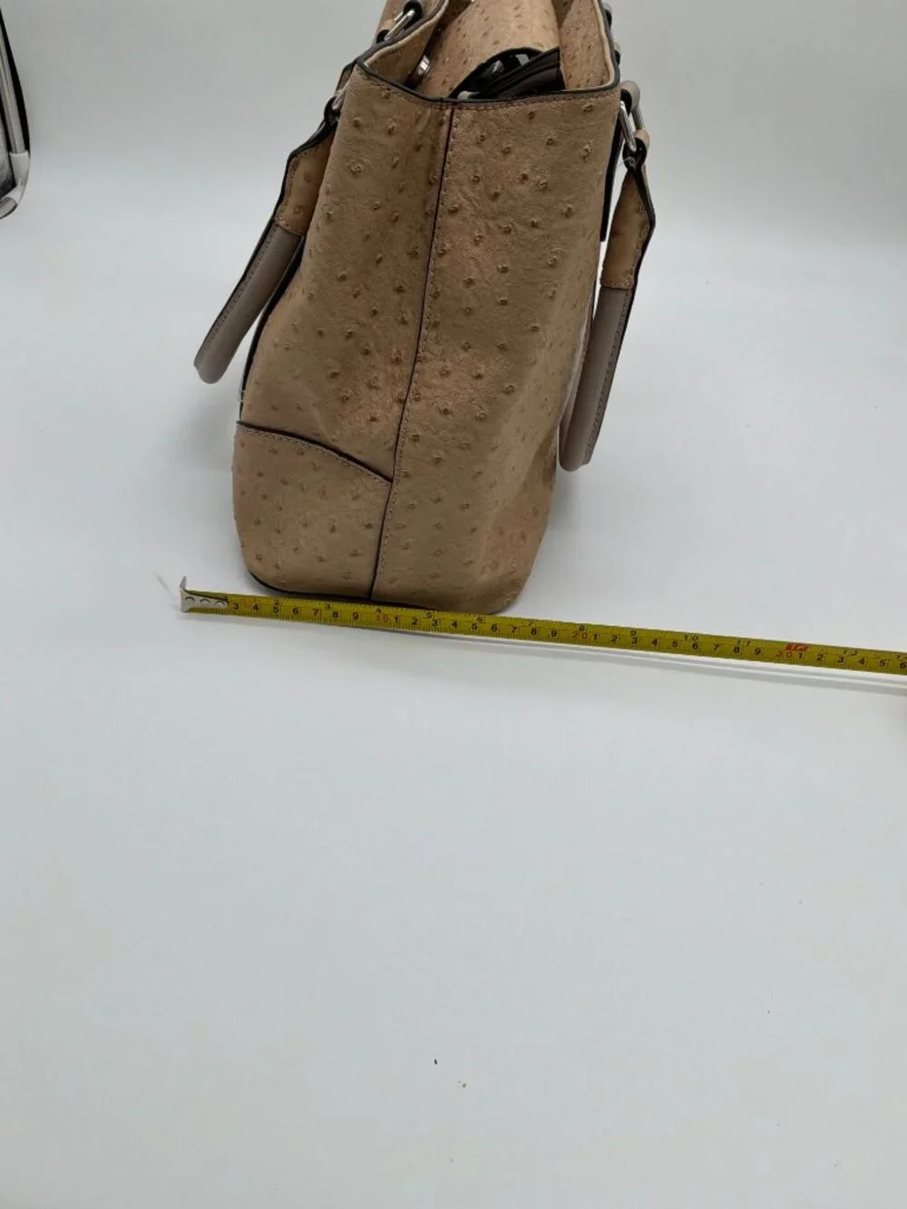 G‎ by Guess Ostrich Embossed Faux Leather Satchel Handbag
